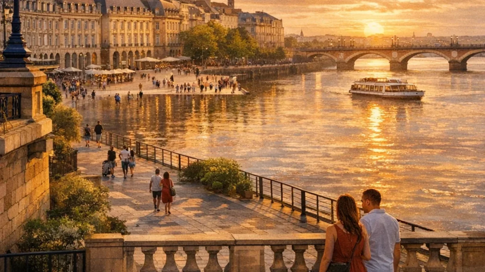 Best Places to Go in Bordeaux (2026) cover featuring a Bordeaux riverfront sunset scene with historic architecture and the Garonne