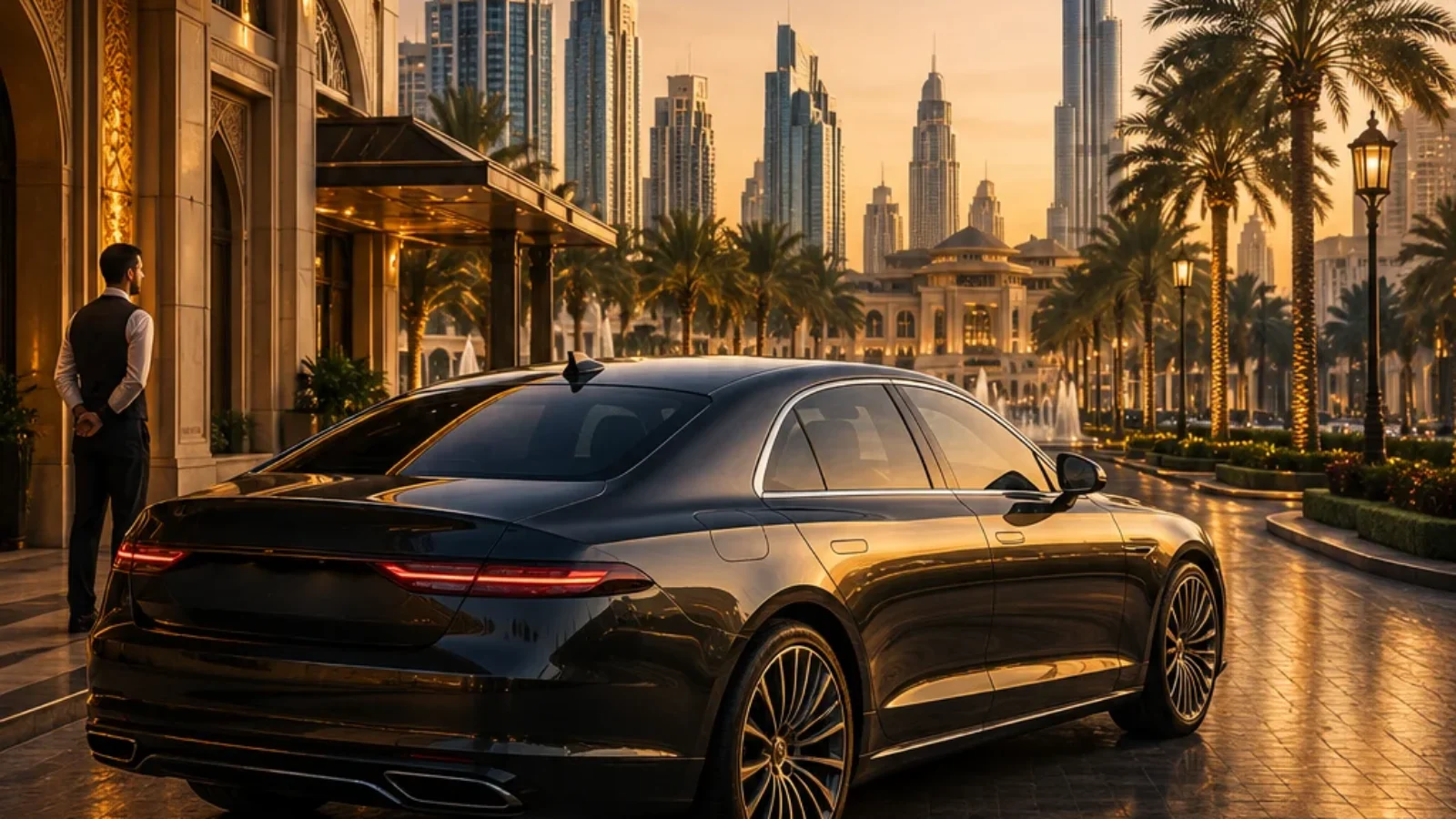 Premium editorial poster cover for Best Luxury Car Rentals in Dubai by TopRatedPlaces.ai