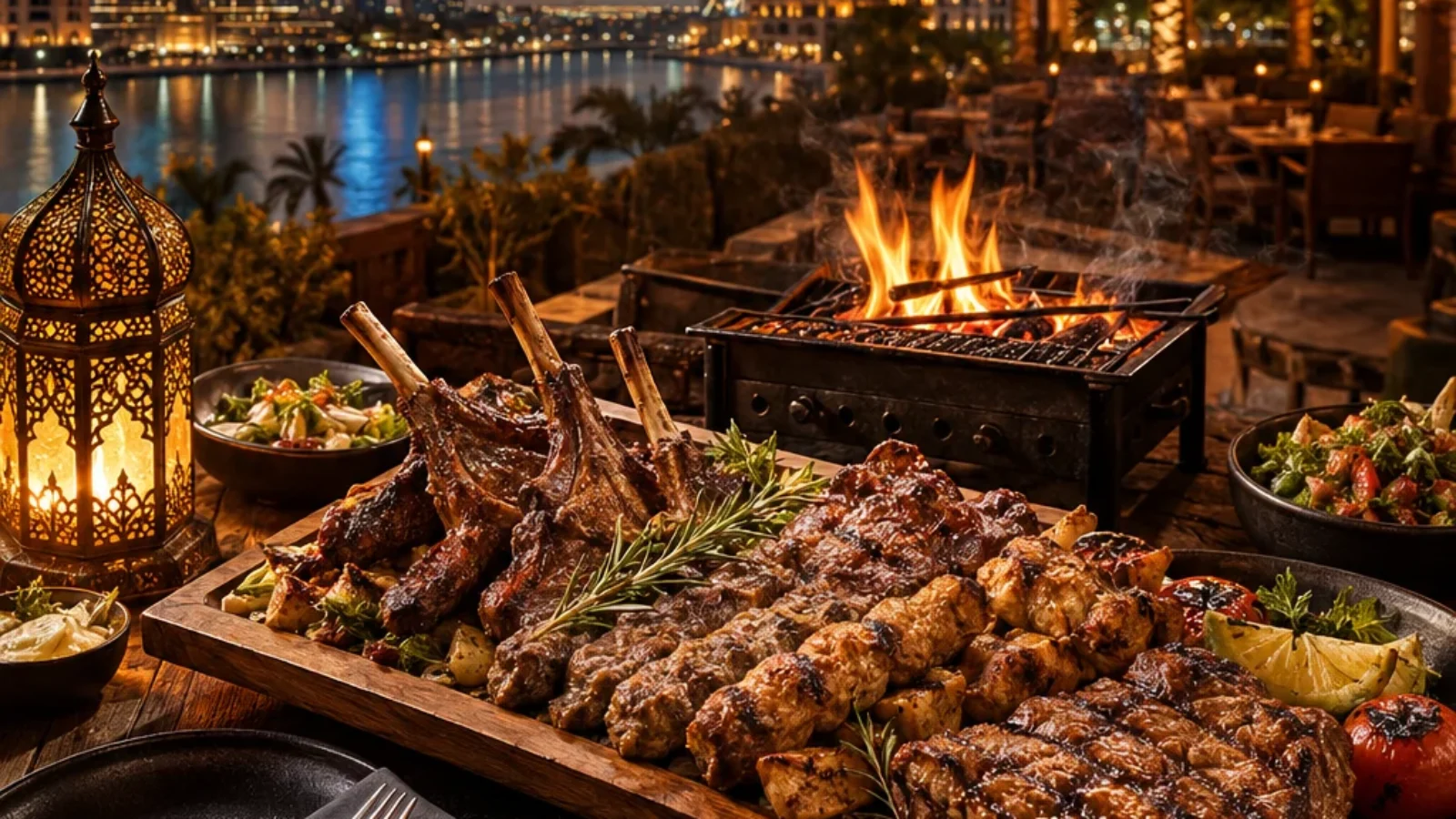 TopRatedPlaces.ai editorial cover for Top 10 Grill Restaurants in Dubai