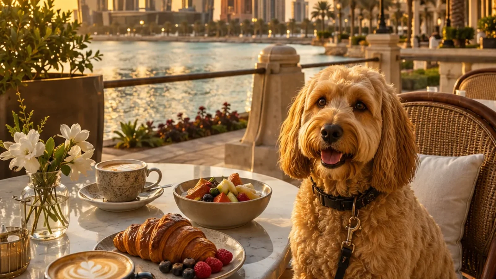 TopRatedPlaces.ai editorial cover for best pet-friendly cafes and restaurants in Abu Dhabi